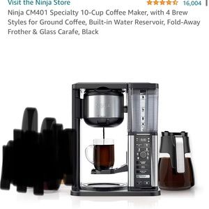 Ninja 10-cup coffee maker with 4 brew styles and glass carafe